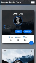 Modern Profile Cards HTML CSS Screenshot 2