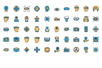 100 Virtual Reality Vector Icons Screenshot 6