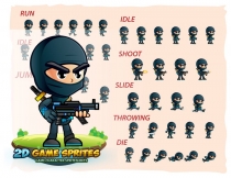Ninja 2D Game Character Sprites Screenshot 2