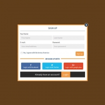 RegForm - Login And Register In A Lightbox Screenshot 1