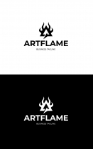 Art Flame - Letter A Logo Template Screenshot 3