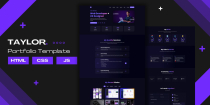 Taylor - Personal Portfolio HTML Template Screenshot 1